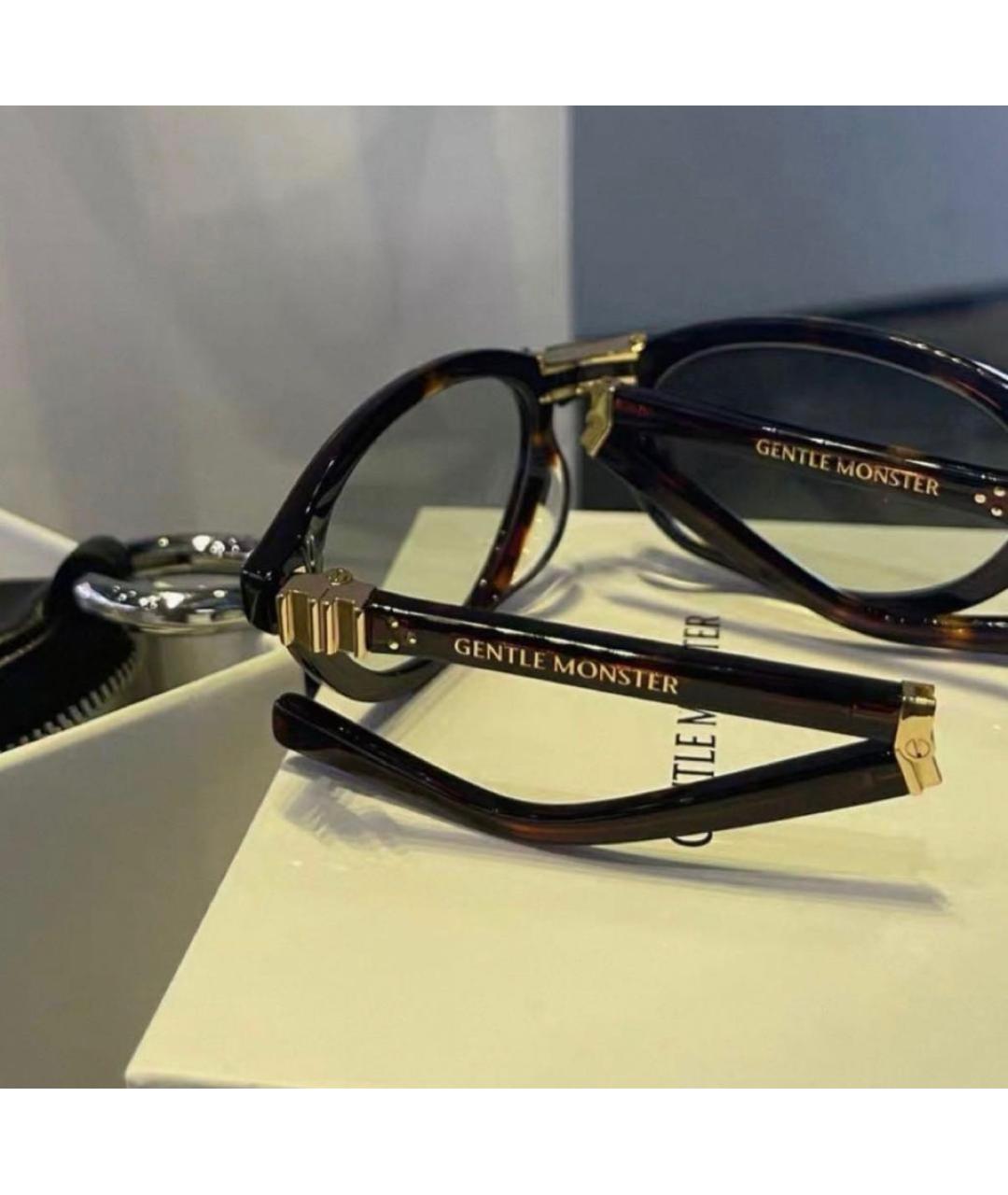 GENTLE MONSTER Коричневые пластиковые солнцезащитные очки, фото 6