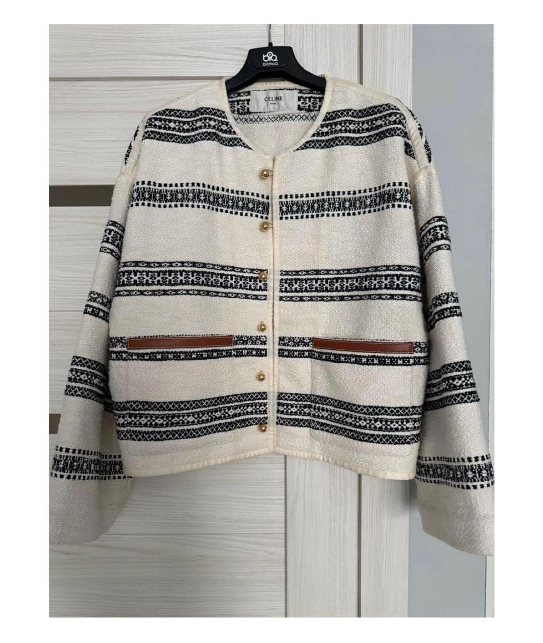 CELINE Бежевый жакет/пиджак, фото 6