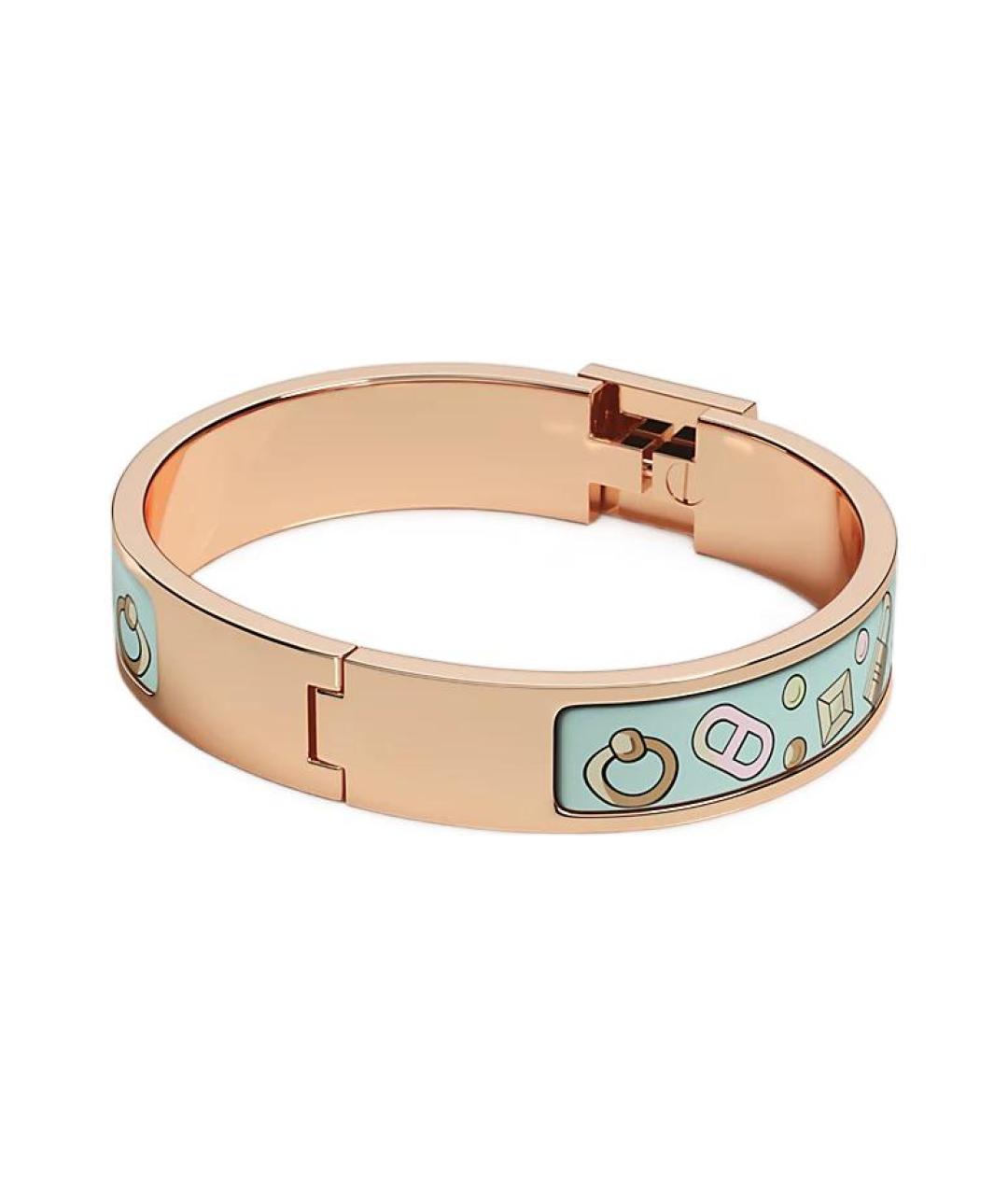 HERMES Синий браслет из розового золота, фото 2