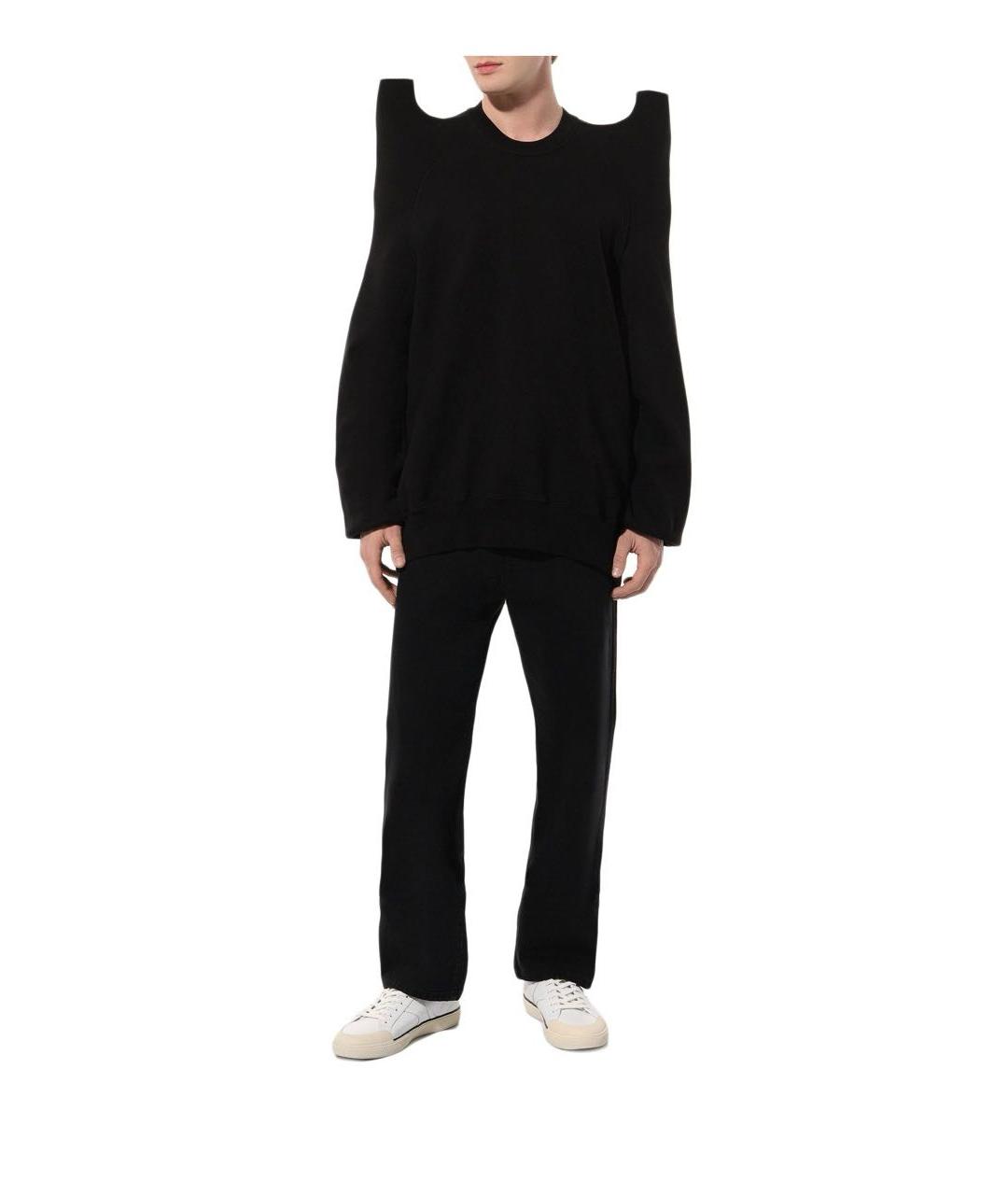 RICK OWENS Черный хлопковый джемпер / свитер, фото 2