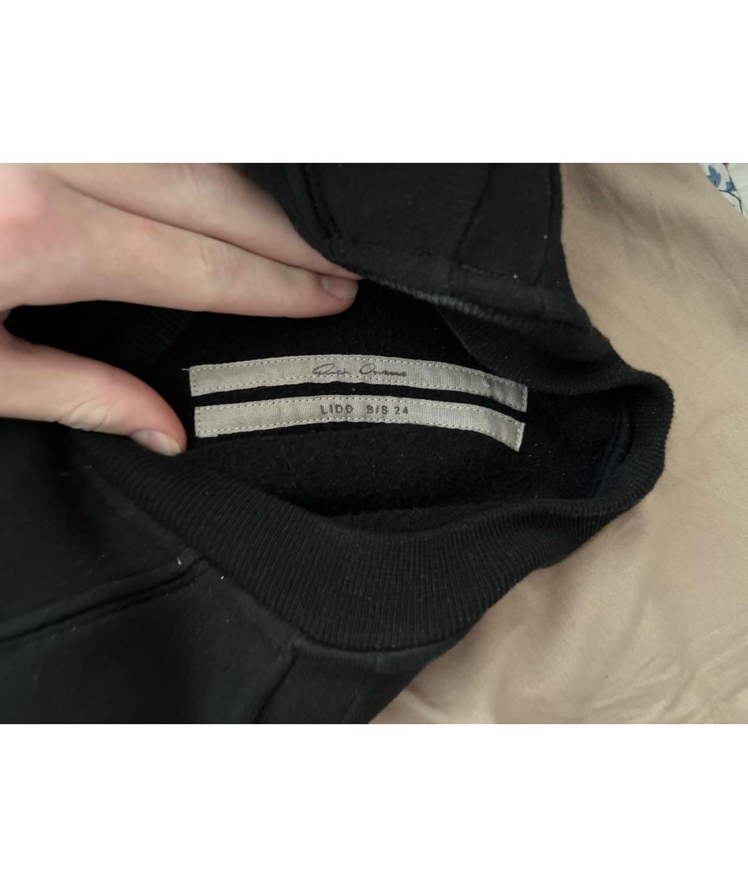 RICK OWENS Черный хлопковый джемпер / свитер, фото 4