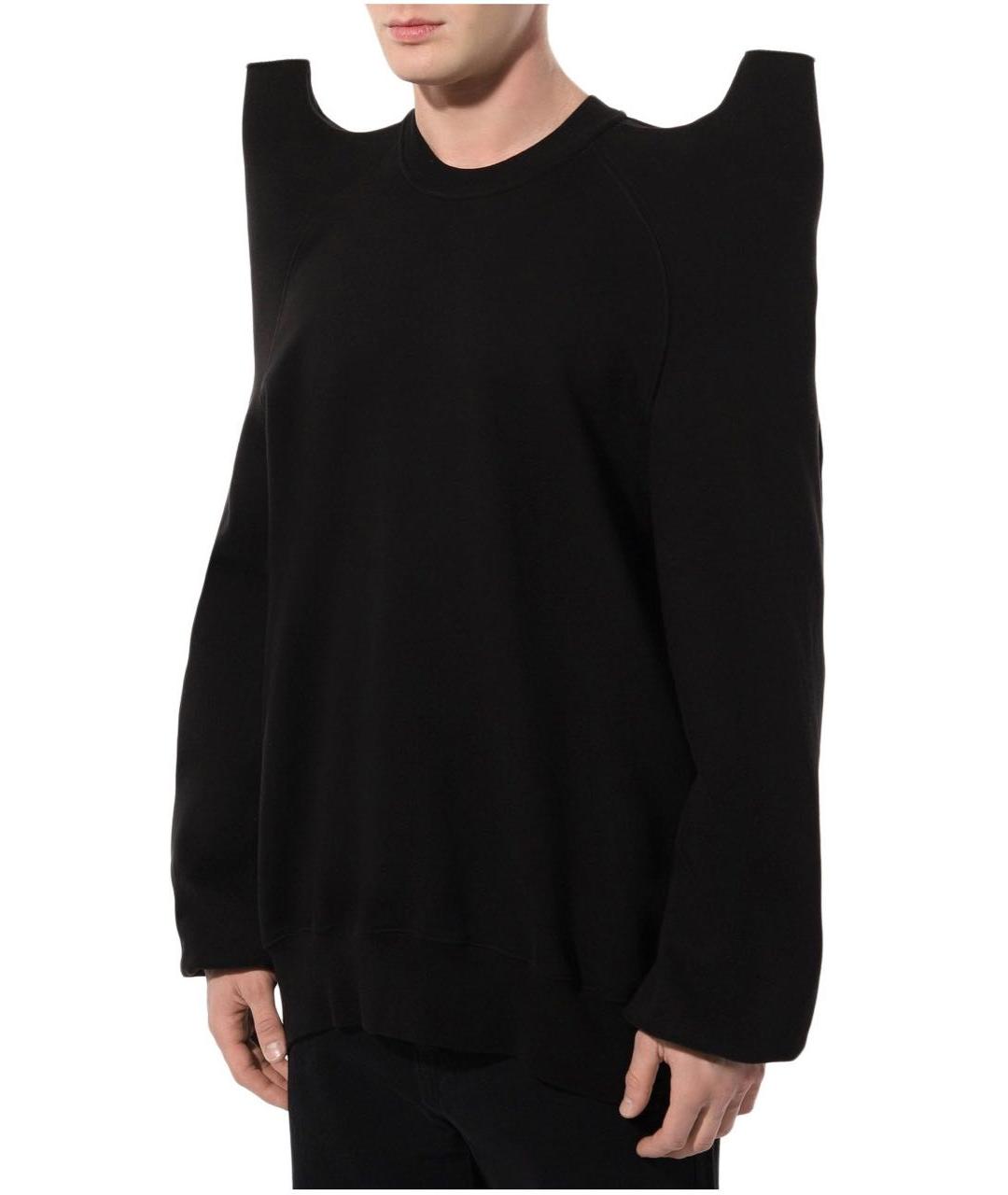 RICK OWENS Черный хлопковый джемпер / свитер, фото 5