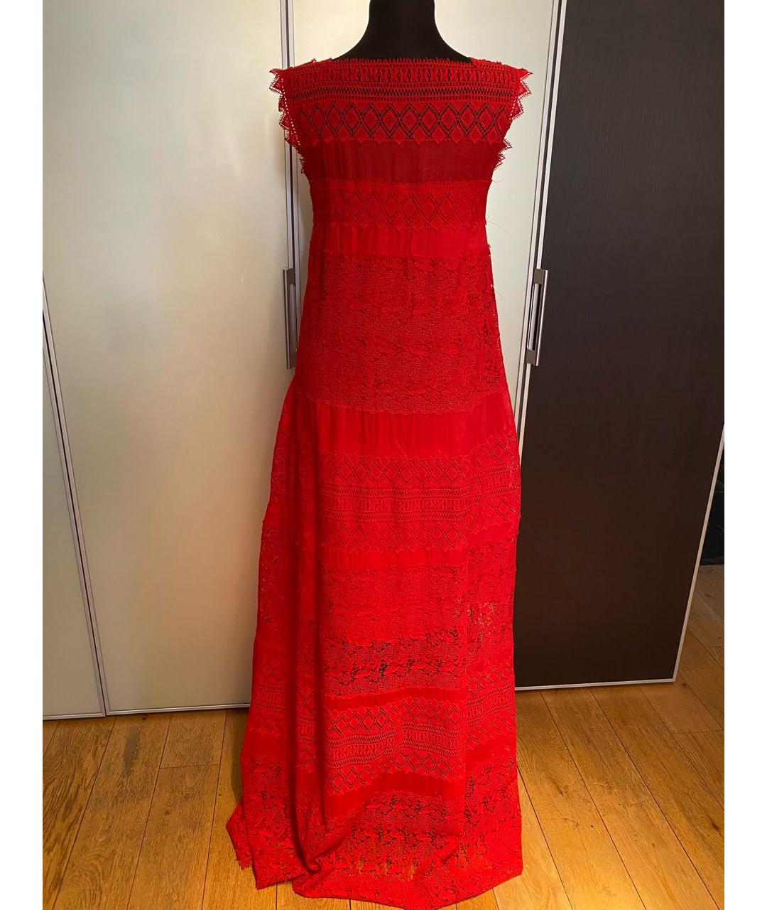 ERMANNO SCERVINO Красный хлопковый сарафан, фото 2