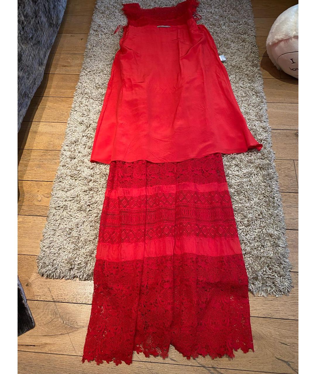 ERMANNO SCERVINO Красный хлопковый сарафан, фото 5