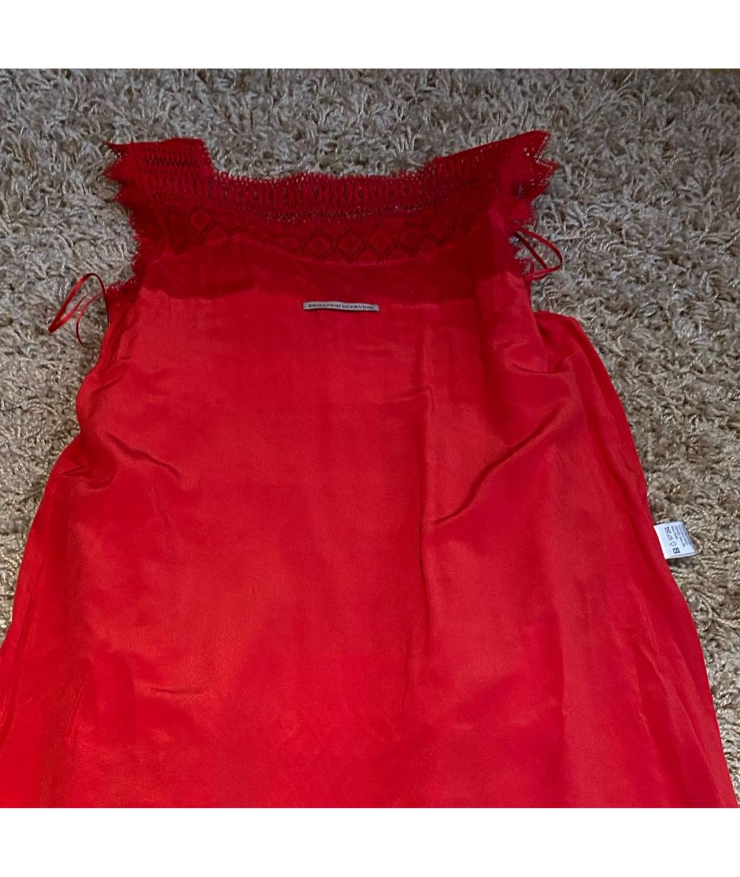ERMANNO SCERVINO Красный хлопковый сарафан, фото 3