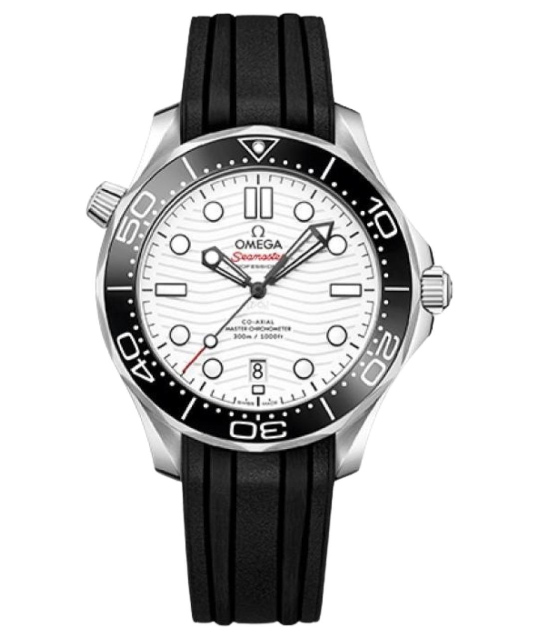 OMEGA Черные металлические часы, фото 1