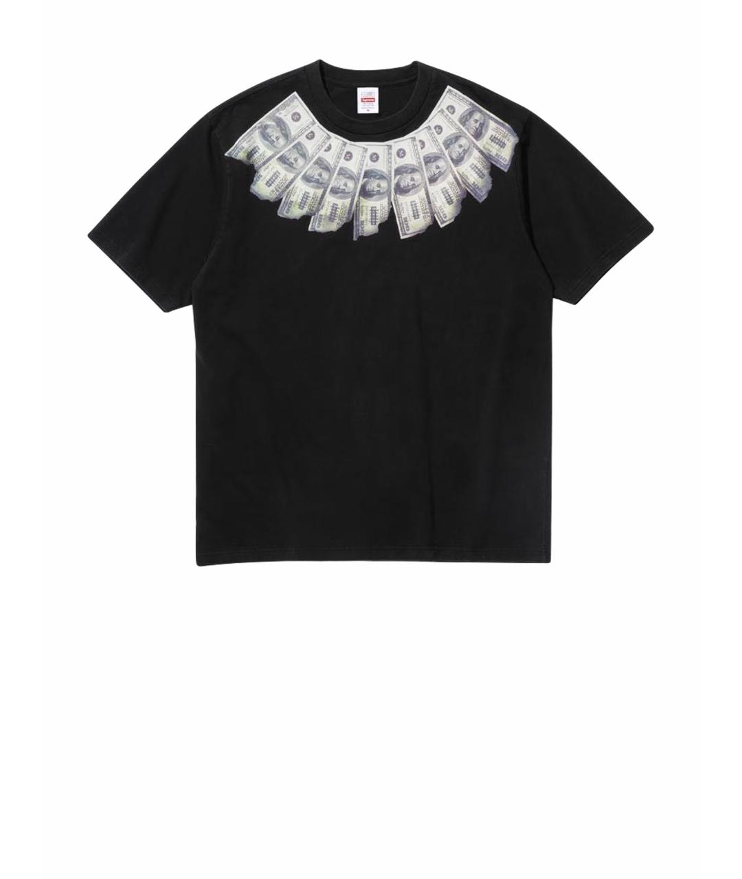 SUPREME Черная хлопковая футболка, фото 1