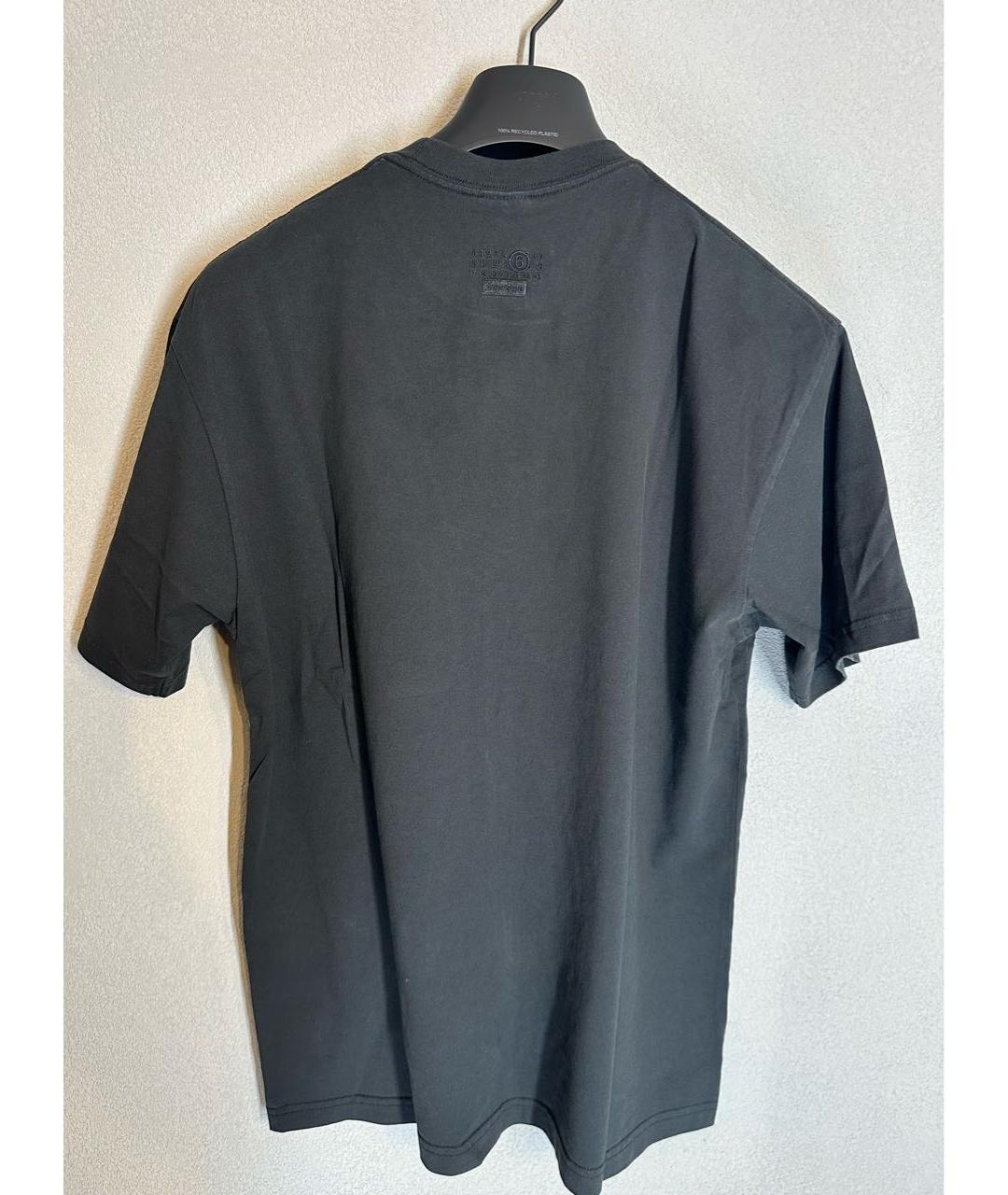 SUPREME Черная хлопковая футболка, фото 2