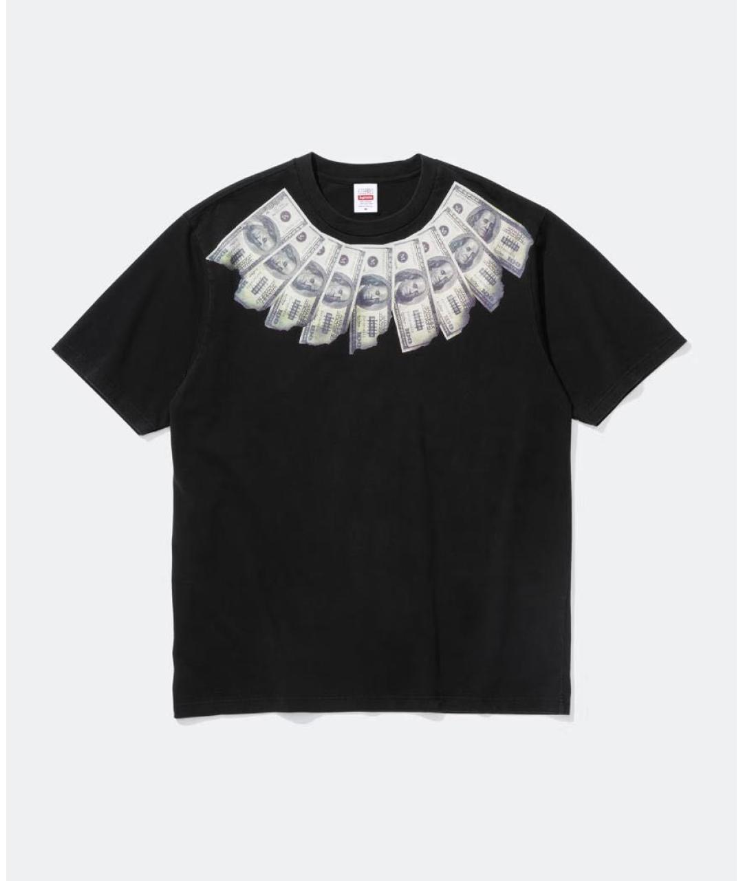 SUPREME Черная хлопковая футболка, фото 6