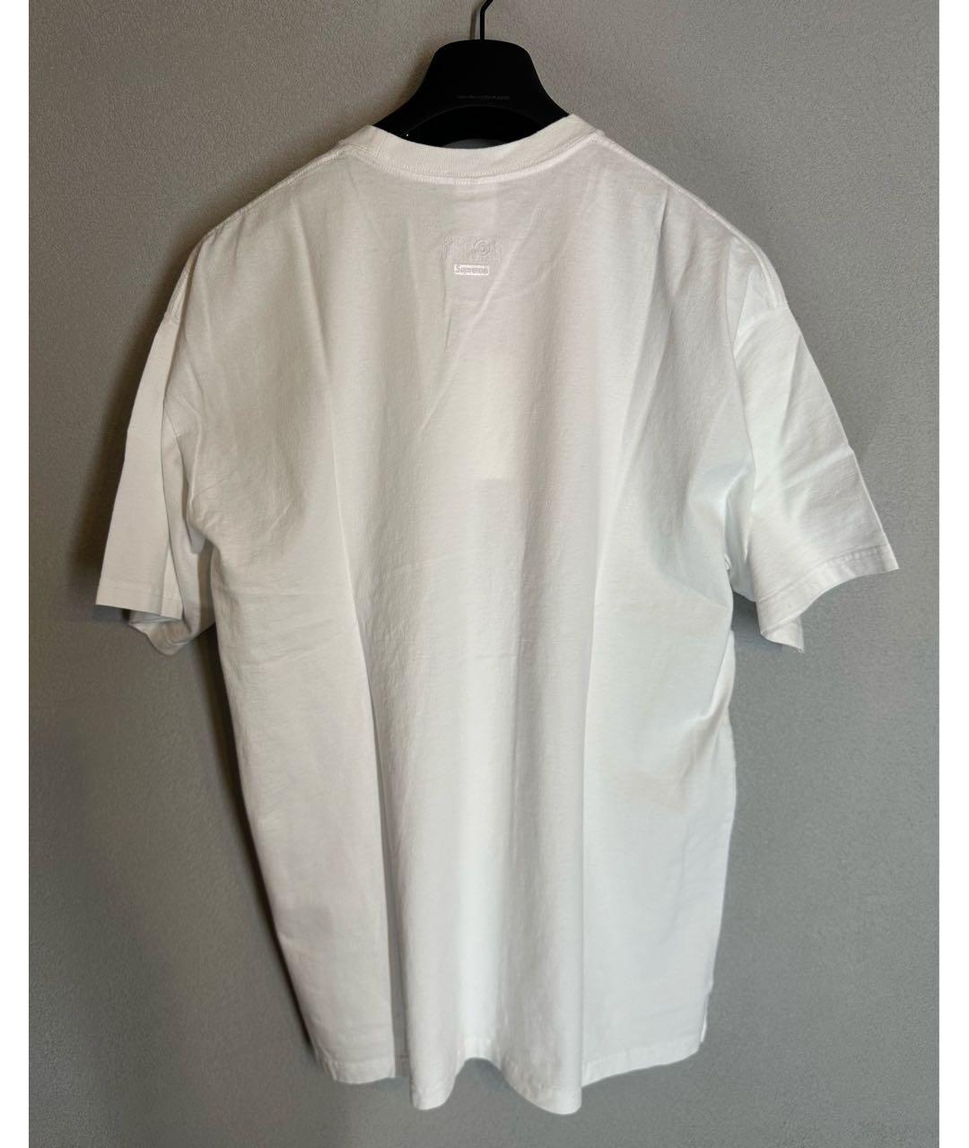 SUPREME Белая хлопковая футболка, фото 2