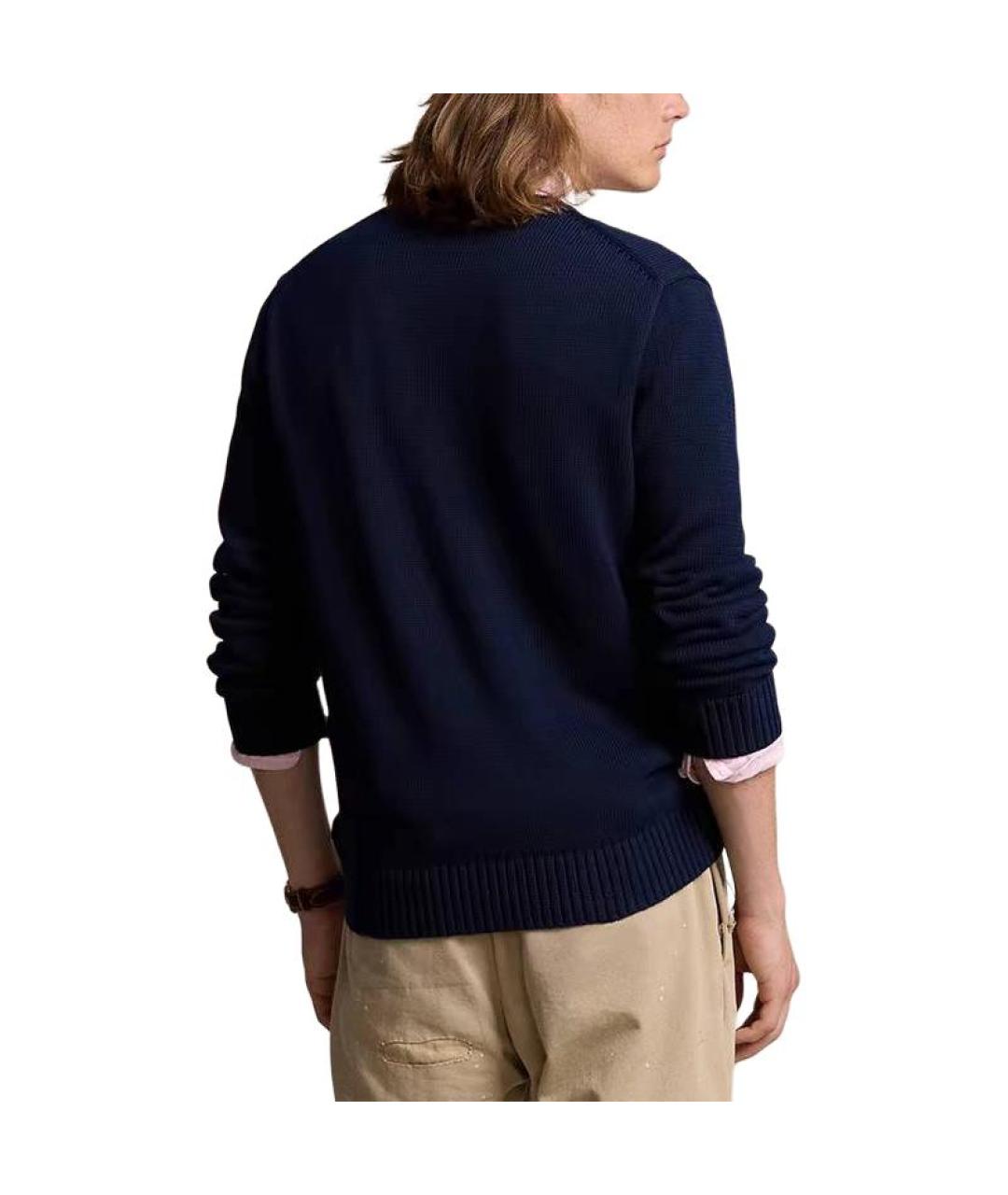 POLO RALPH LAUREN Синий хлопковый джемпер / свитер, фото 3