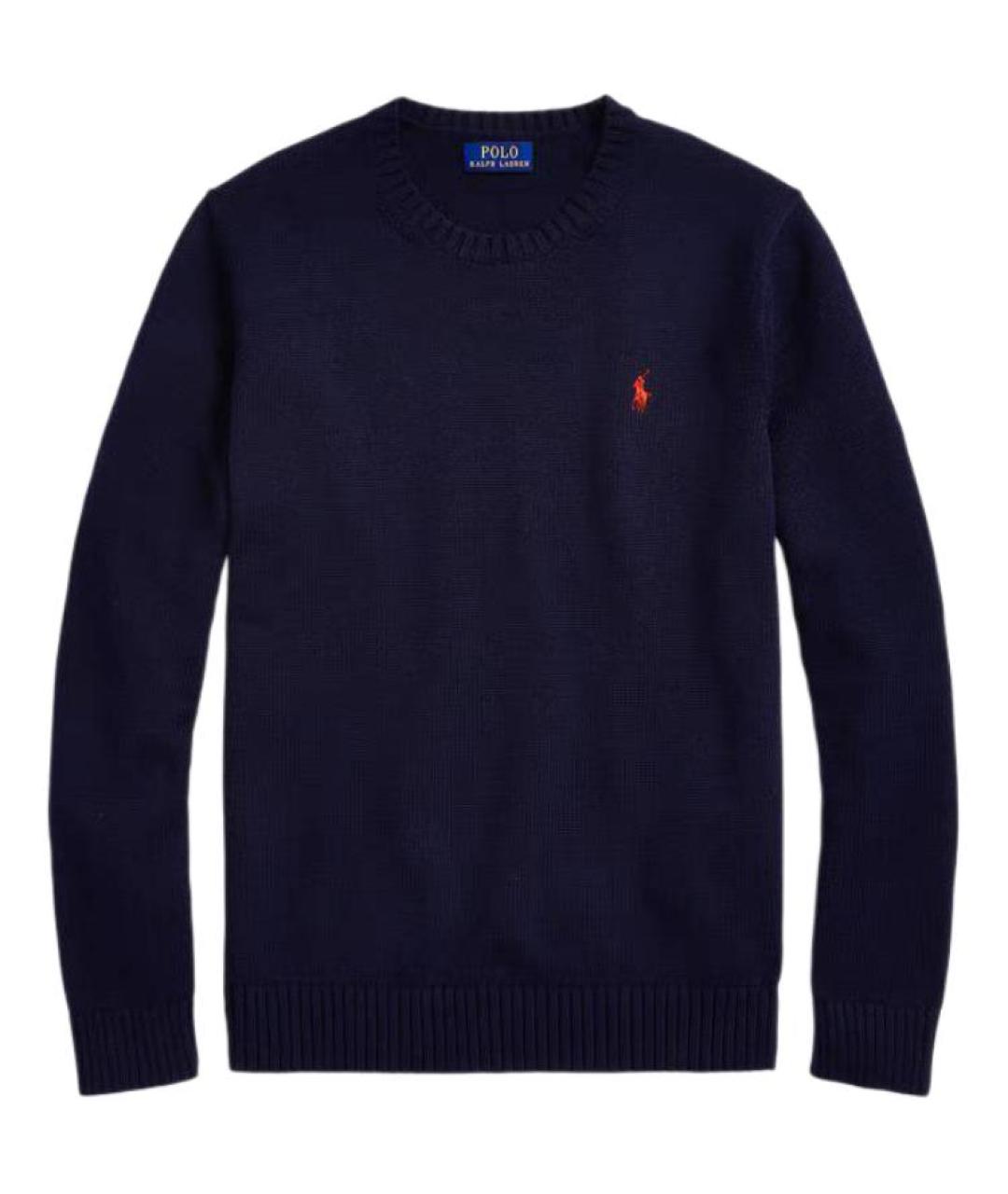POLO RALPH LAUREN Синий хлопковый джемпер / свитер, фото 1