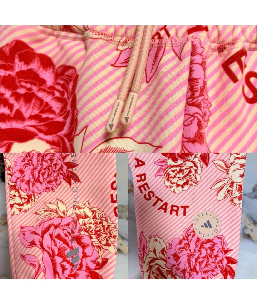 ADIDAS BY STELLA MCCARTNEY Розовые прямые брюки, фото 6