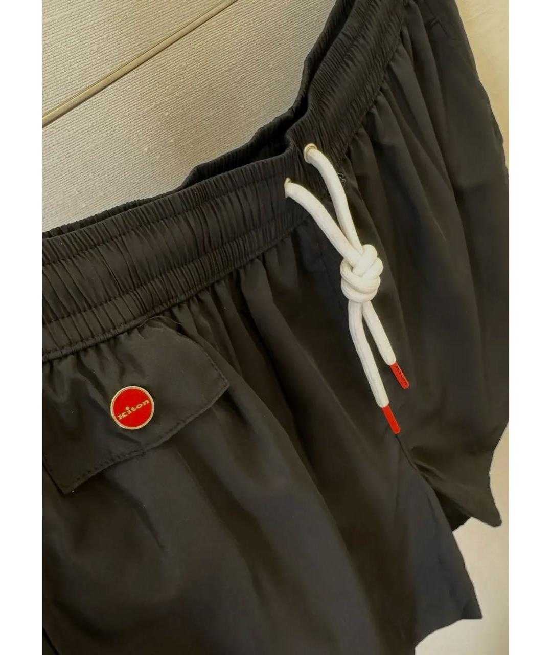 KITON Черные полиэстеровые шорты, фото 5