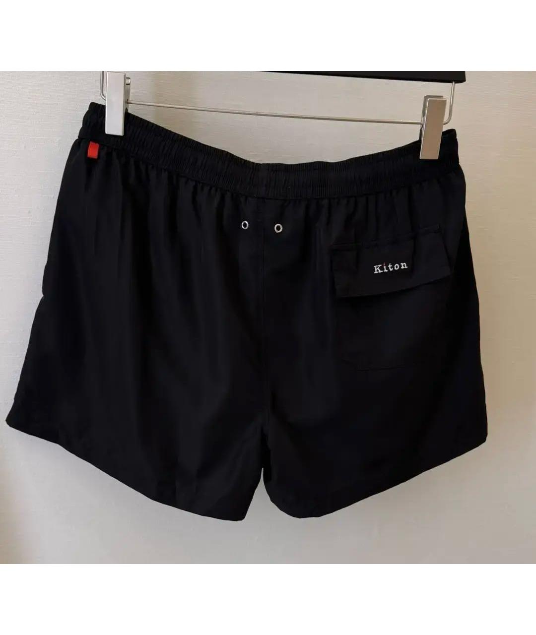 KITON Черные полиэстеровые шорты, фото 3