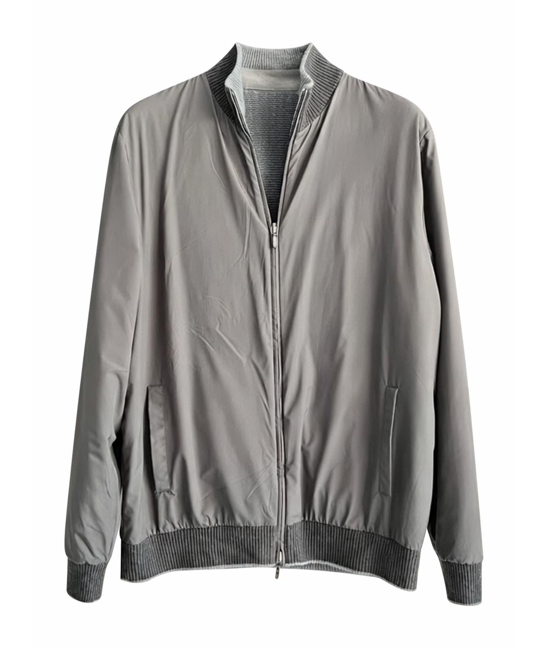 LORO PIANA Серая кашемировая куртка, фото 1