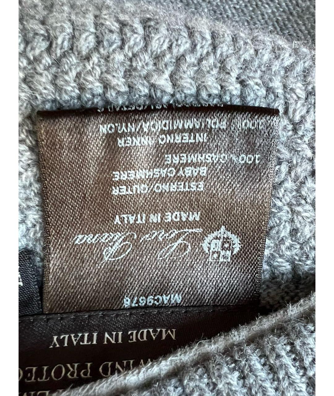 LORO PIANA Серая кашемировая куртка, фото 6