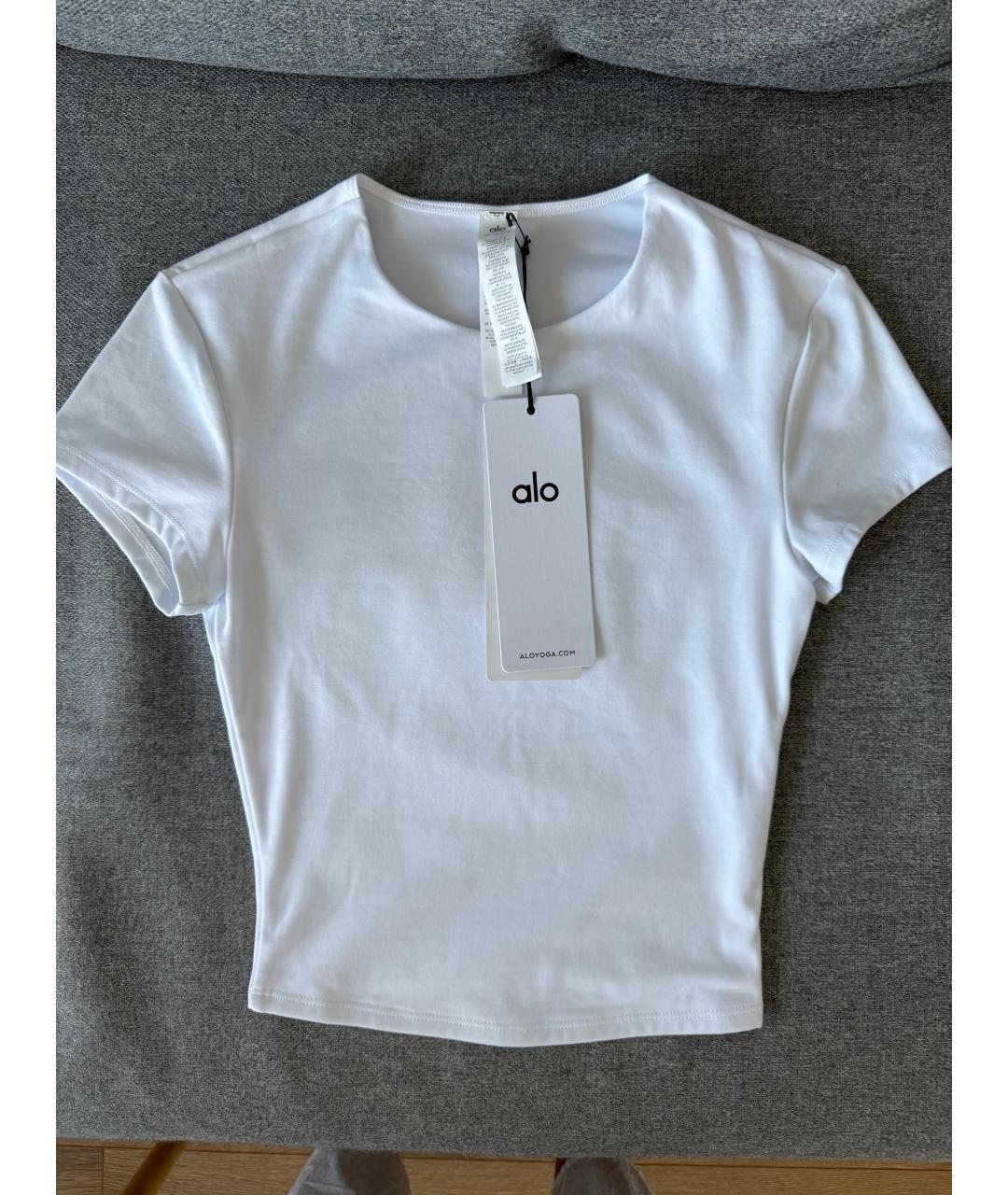 ALO YOGA Белая футболка, фото 2