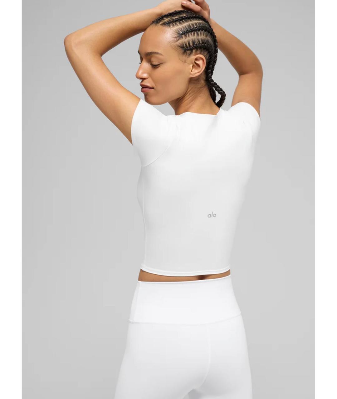 ALO YOGA Белая футболка, фото 6
