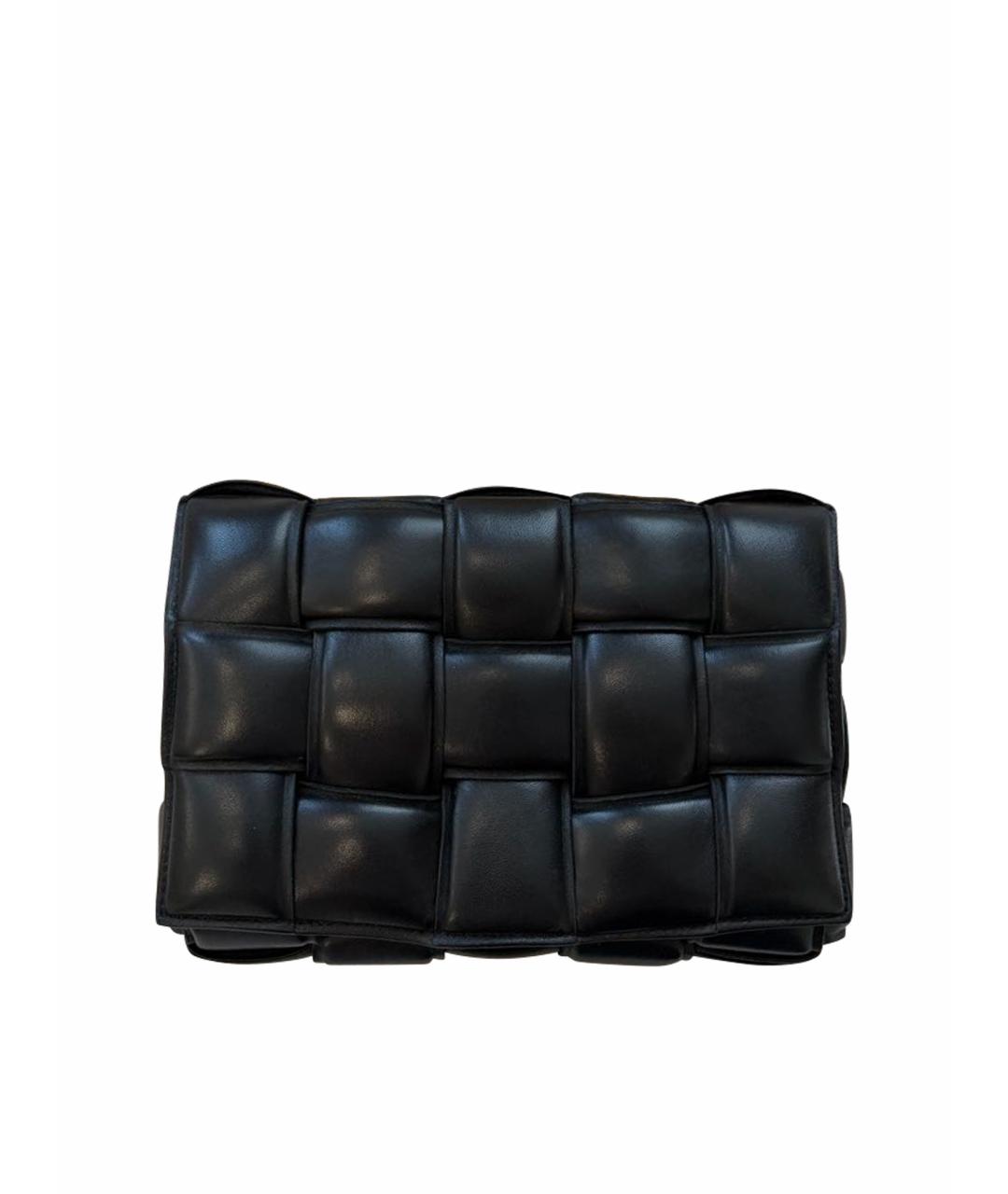 BOTTEGA VENETA Черная кожаная сумка через плечо, фото 1