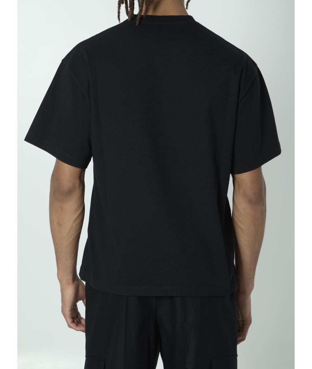 CELINE Черная хлопковая футболка, фото 4