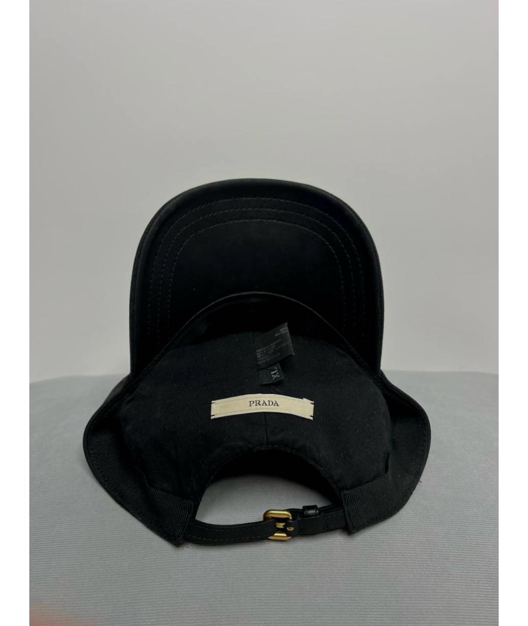 PRADA Антрацитовая хлопковая кепка/бейсболка, фото 7
