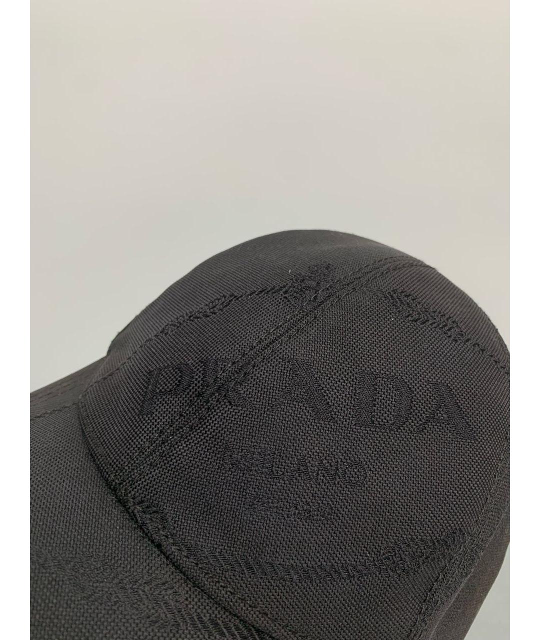 PRADA Антрацитовая хлопковая кепка/бейсболка, фото 2