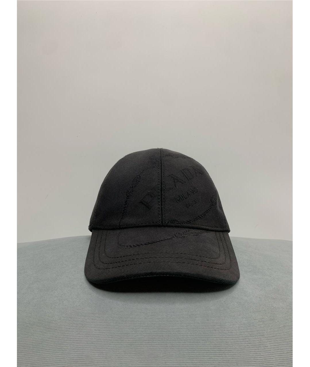 PRADA Антрацитовая хлопковая кепка/бейсболка, фото 3