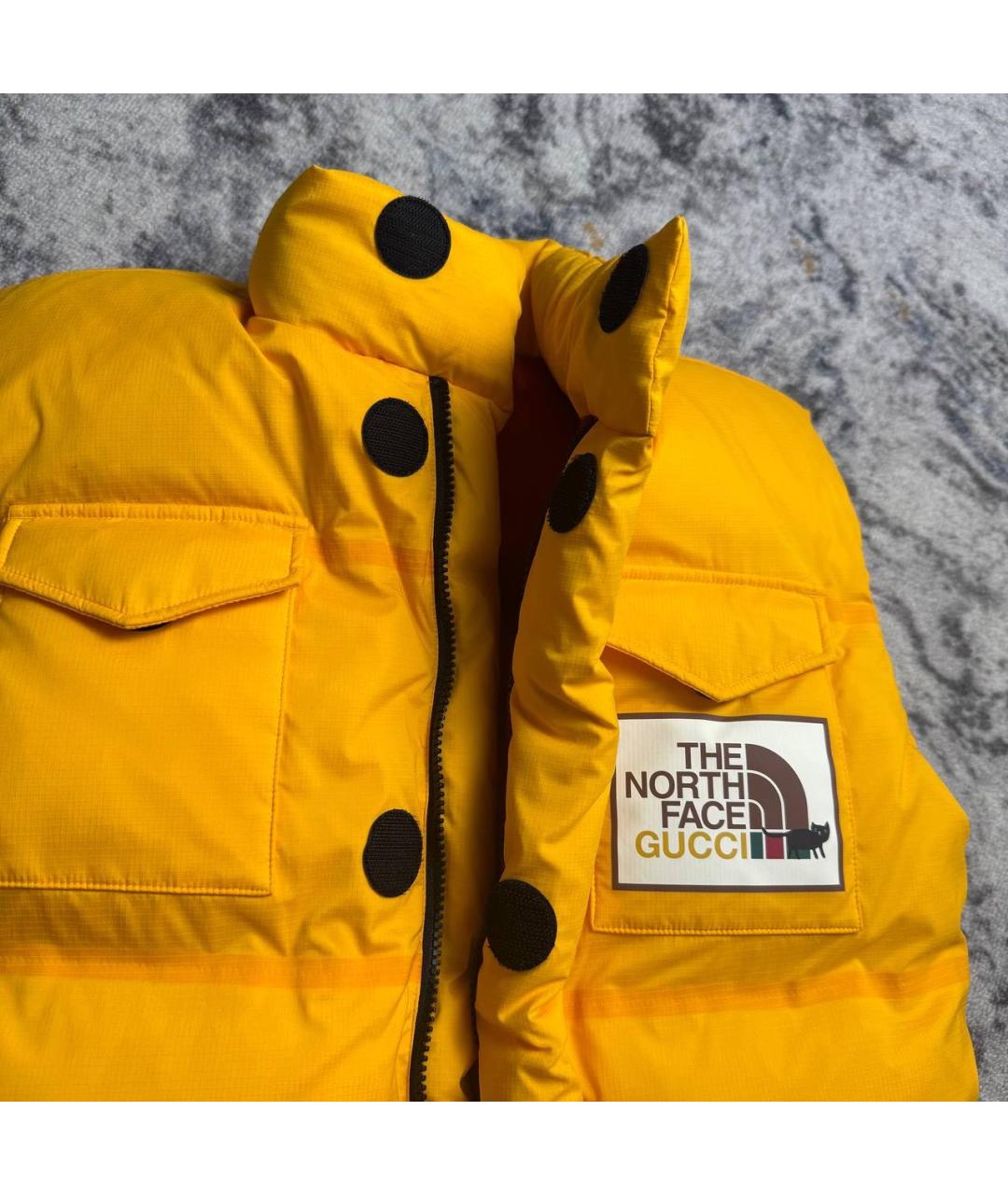 GUCCI Желтый полиамидовый жилет, фото 3