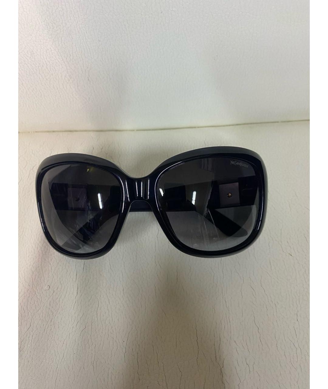 SAINT LAURENT Черные пластиковые солнцезащитные очки, фото 7