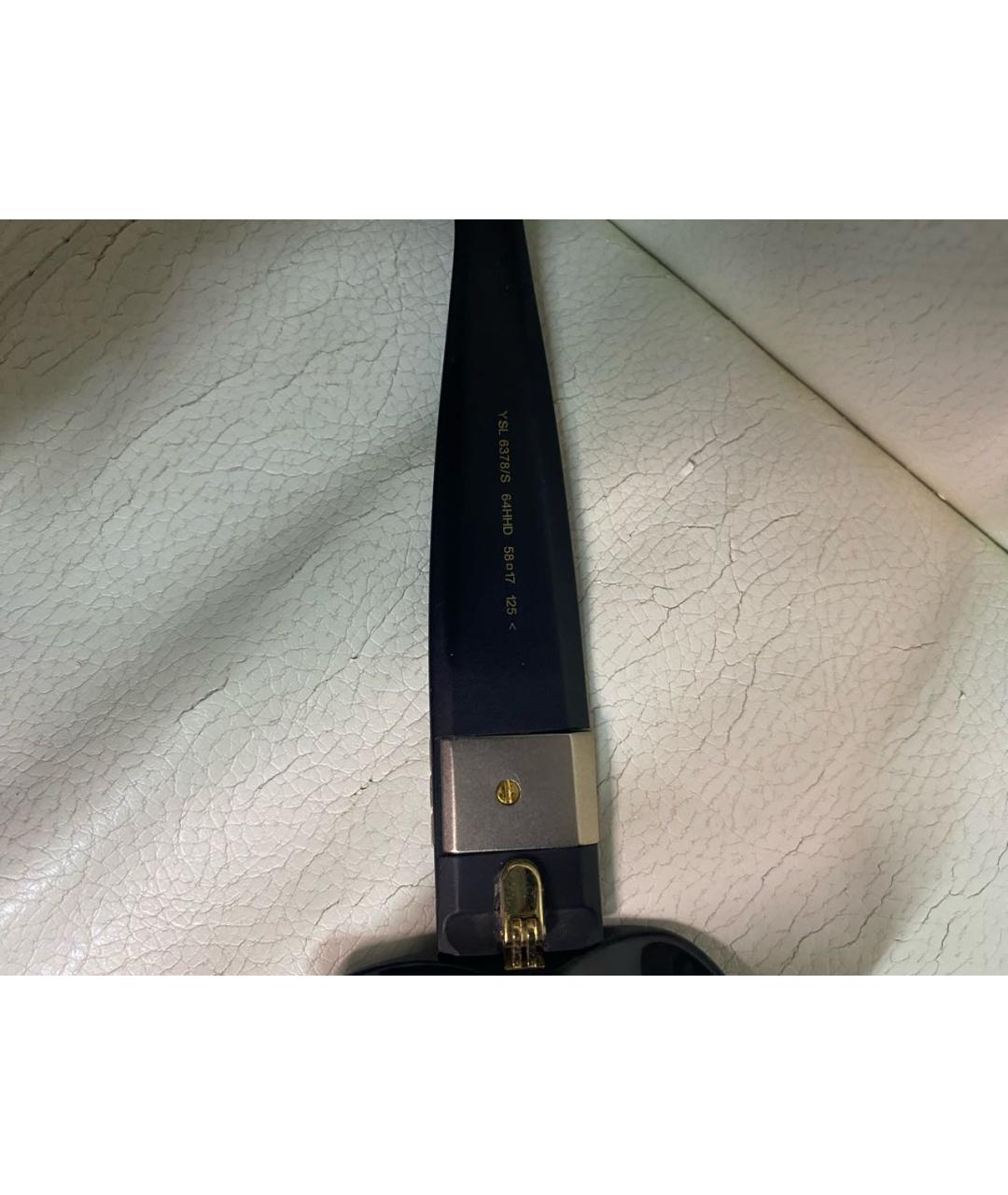 SAINT LAURENT Черные пластиковые солнцезащитные очки, фото 6