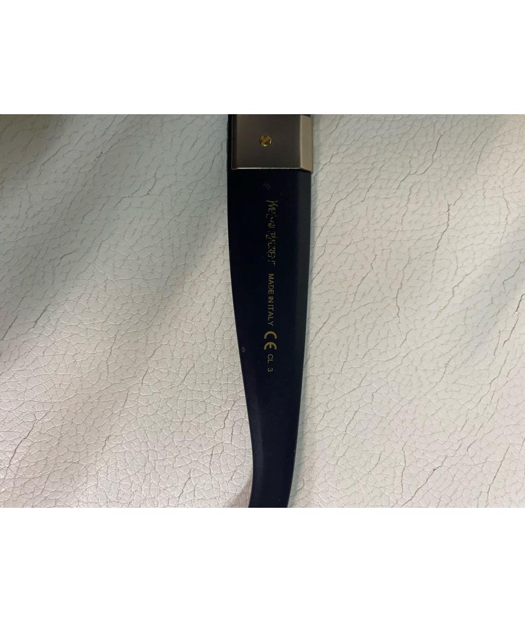 SAINT LAURENT Черные пластиковые солнцезащитные очки, фото 5