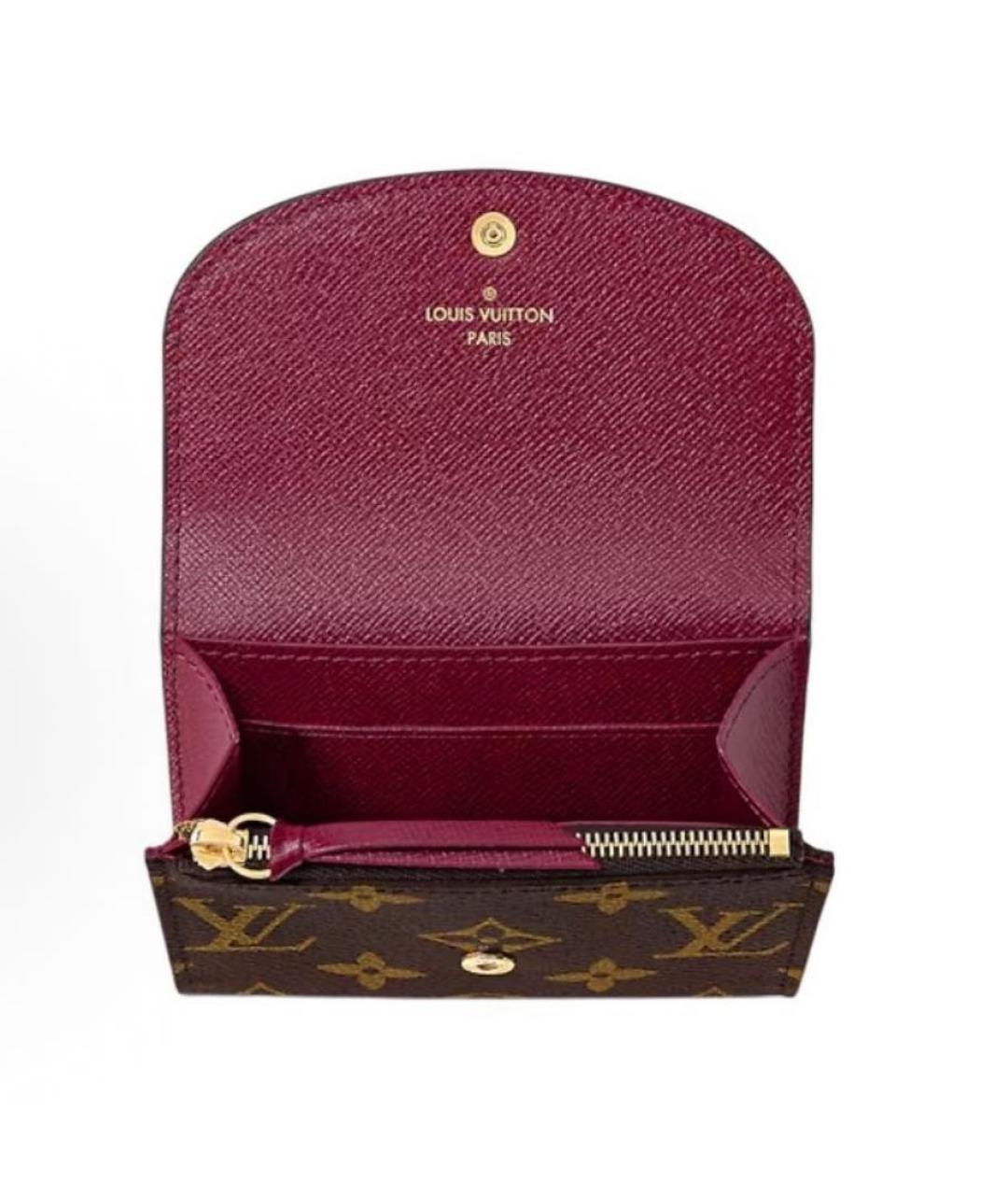 LOUIS VUITTON Коричневый кожаный кошелек, фото 2