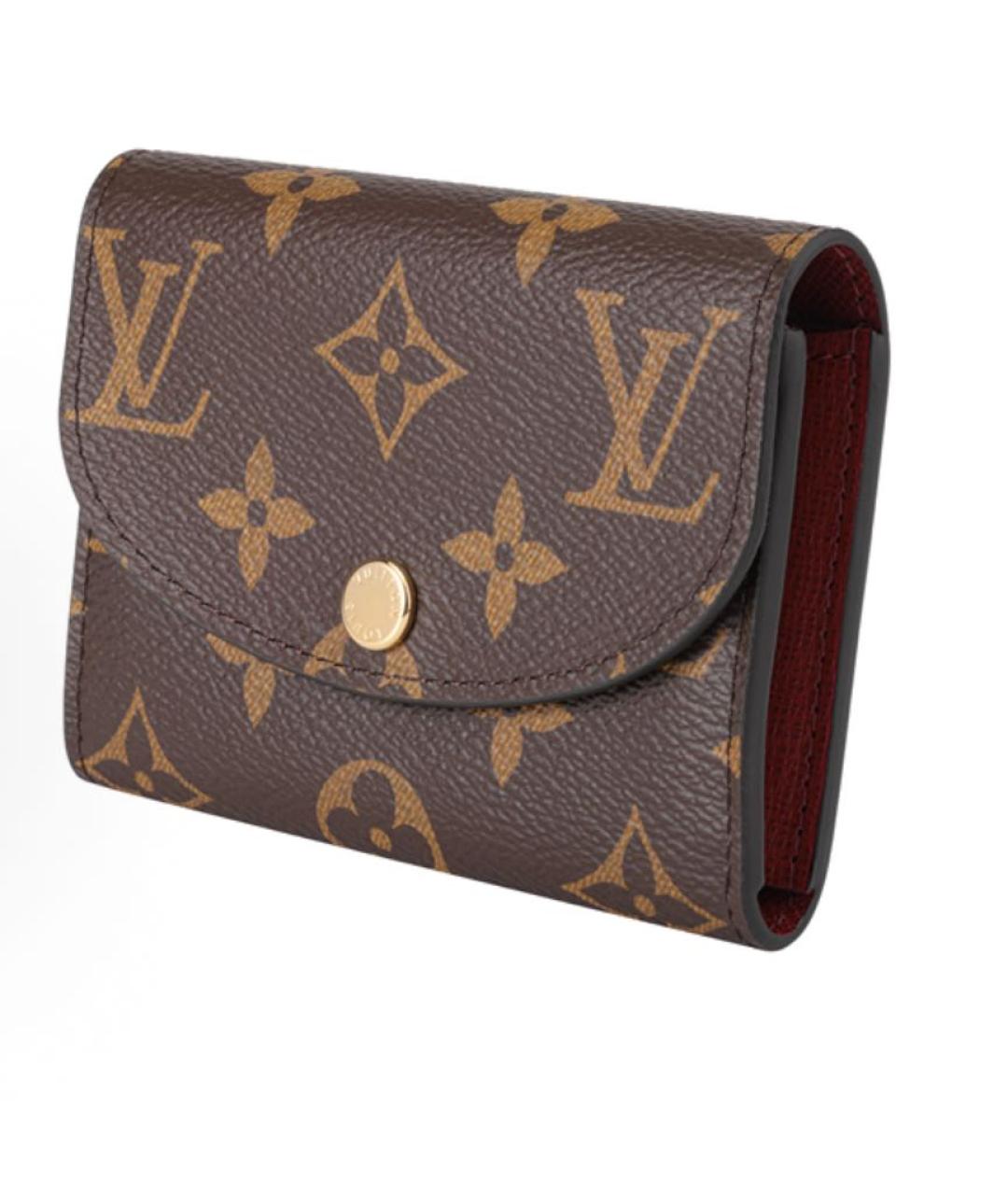 LOUIS VUITTON Коричневый кожаный кошелек, фото 5