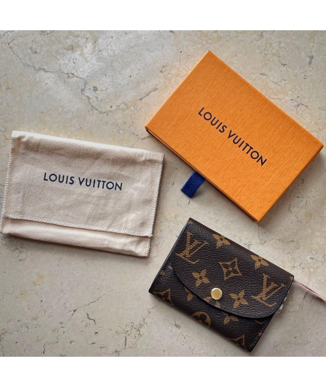 LOUIS VUITTON Коричневый кожаный кошелек, фото 2