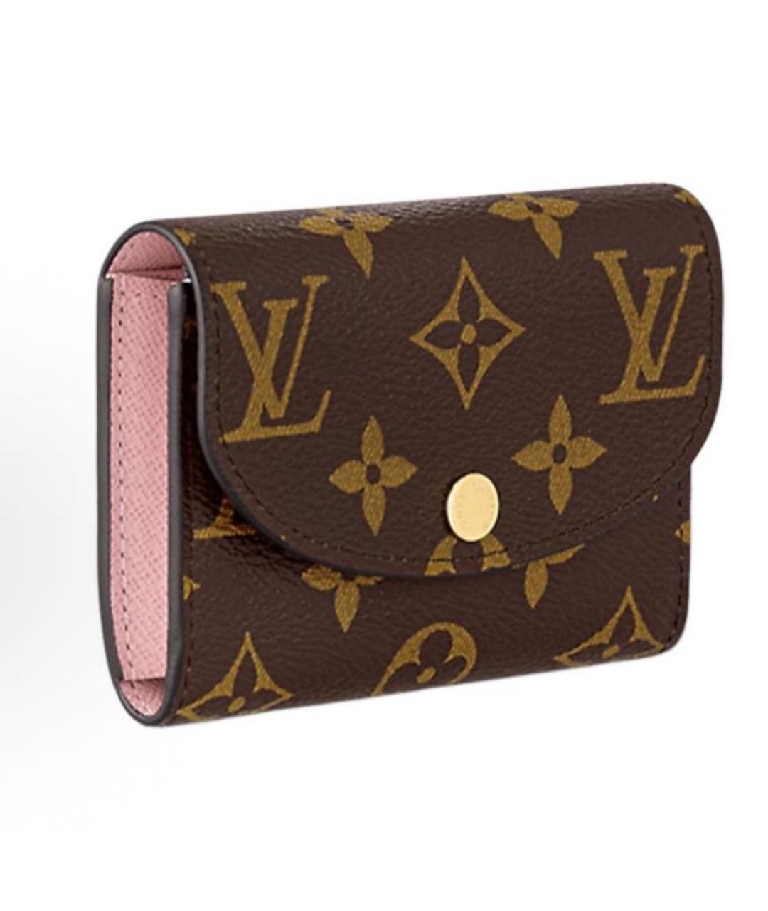 LOUIS VUITTON Коричневый кожаный кошелек, фото 5