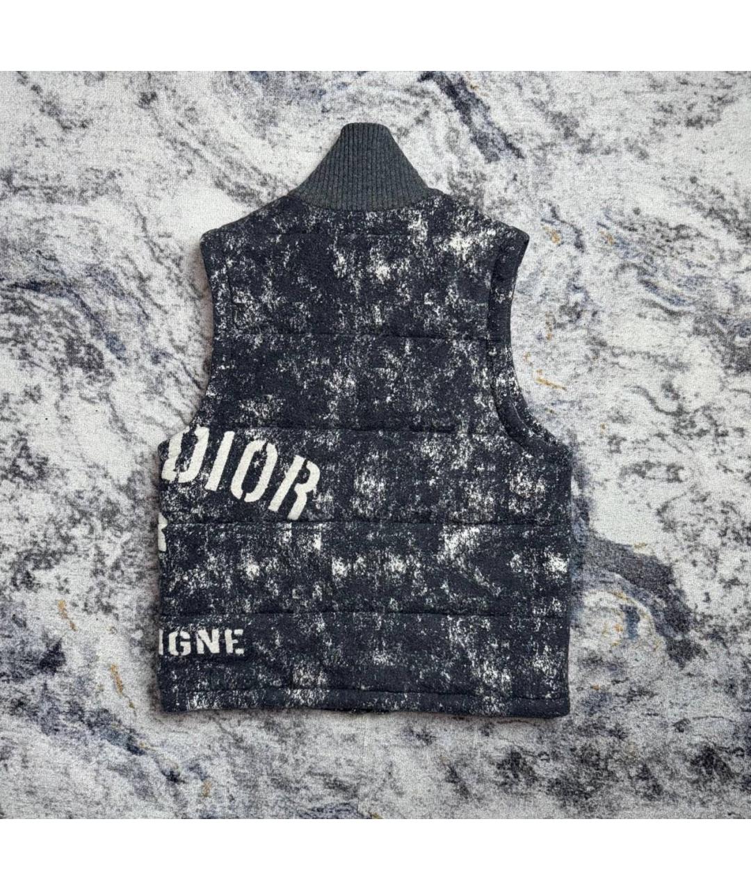 CHRISTIAN DIOR Серый хлопковый жилет, фото 2