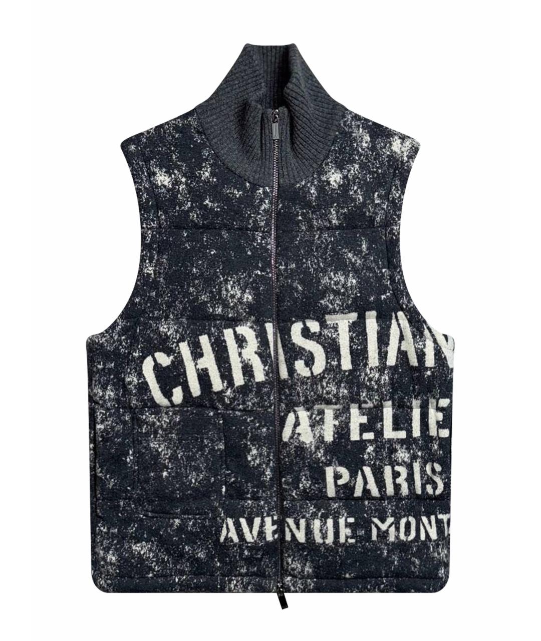 CHRISTIAN DIOR Серый хлопковый жилет, фото 1