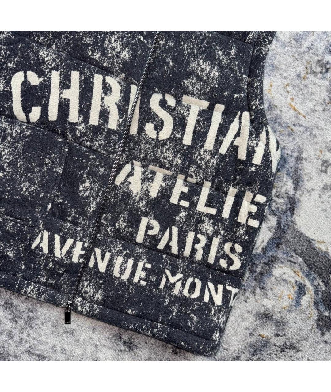 CHRISTIAN DIOR Серый хлопковый жилет, фото 4