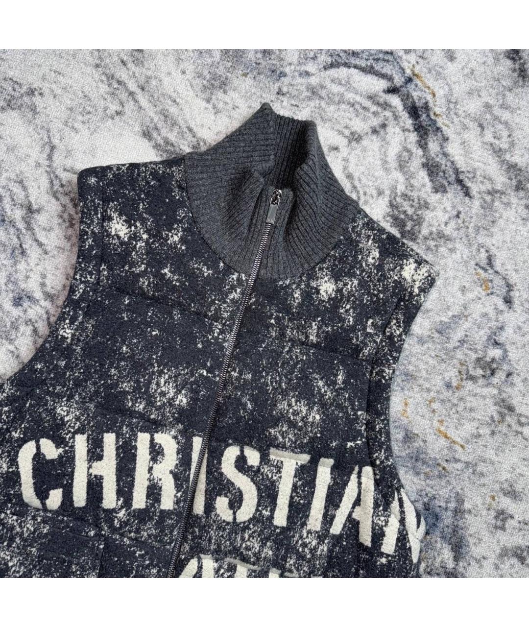 CHRISTIAN DIOR Серый хлопковый жилет, фото 3