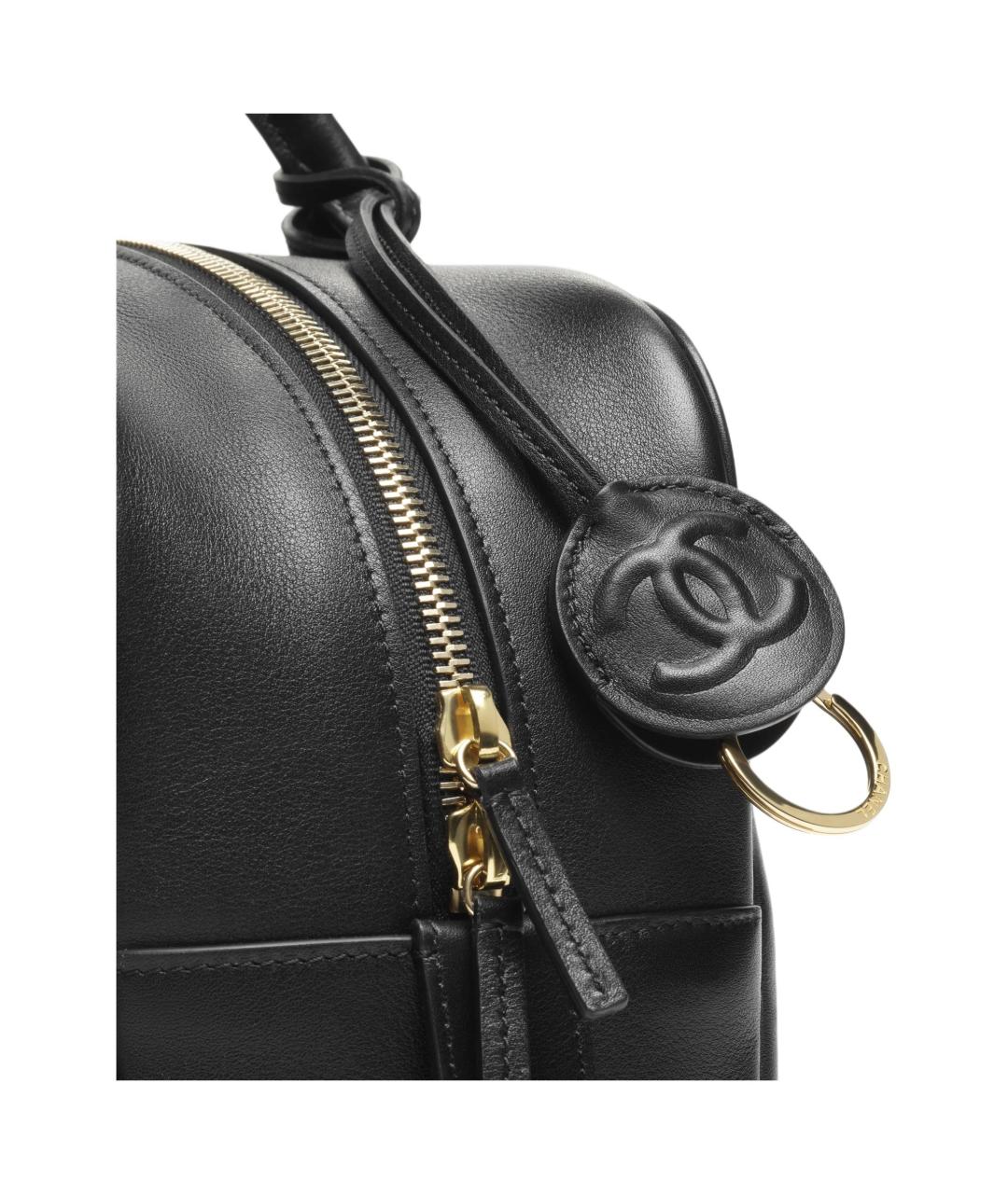 CHANEL Черная кожаная сумка через плечо, фото 3