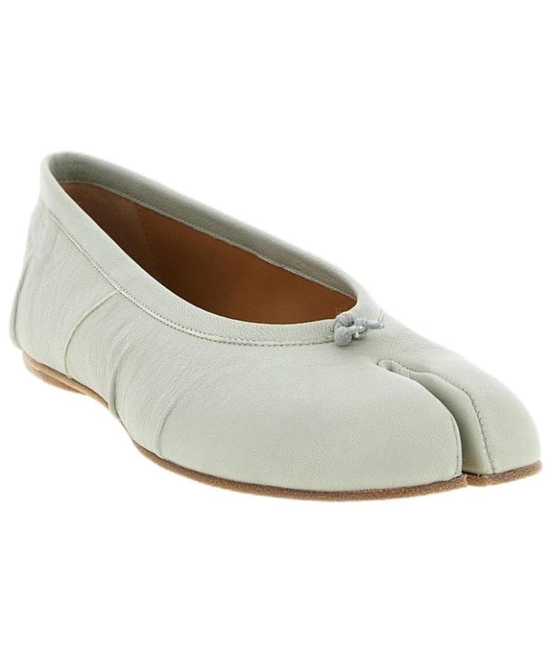 MAISON MARGIELA Серые кожаные балетки, фото 3