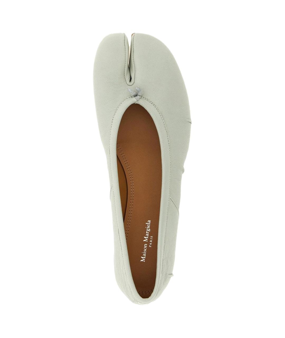 MAISON MARGIELA Серые кожаные балетки, фото 5