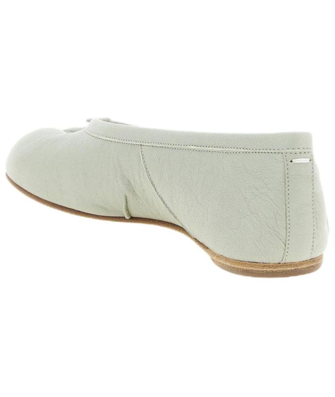 MAISON MARGIELA Серые кожаные балетки, фото 4