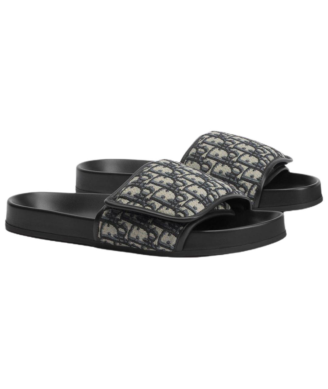 CHRISTIAN DIOR Черные шлепанцы, фото 3
