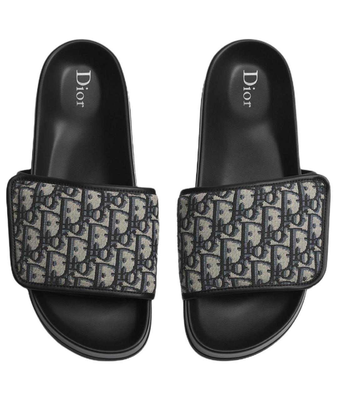 CHRISTIAN DIOR Черные шлепанцы, фото 5