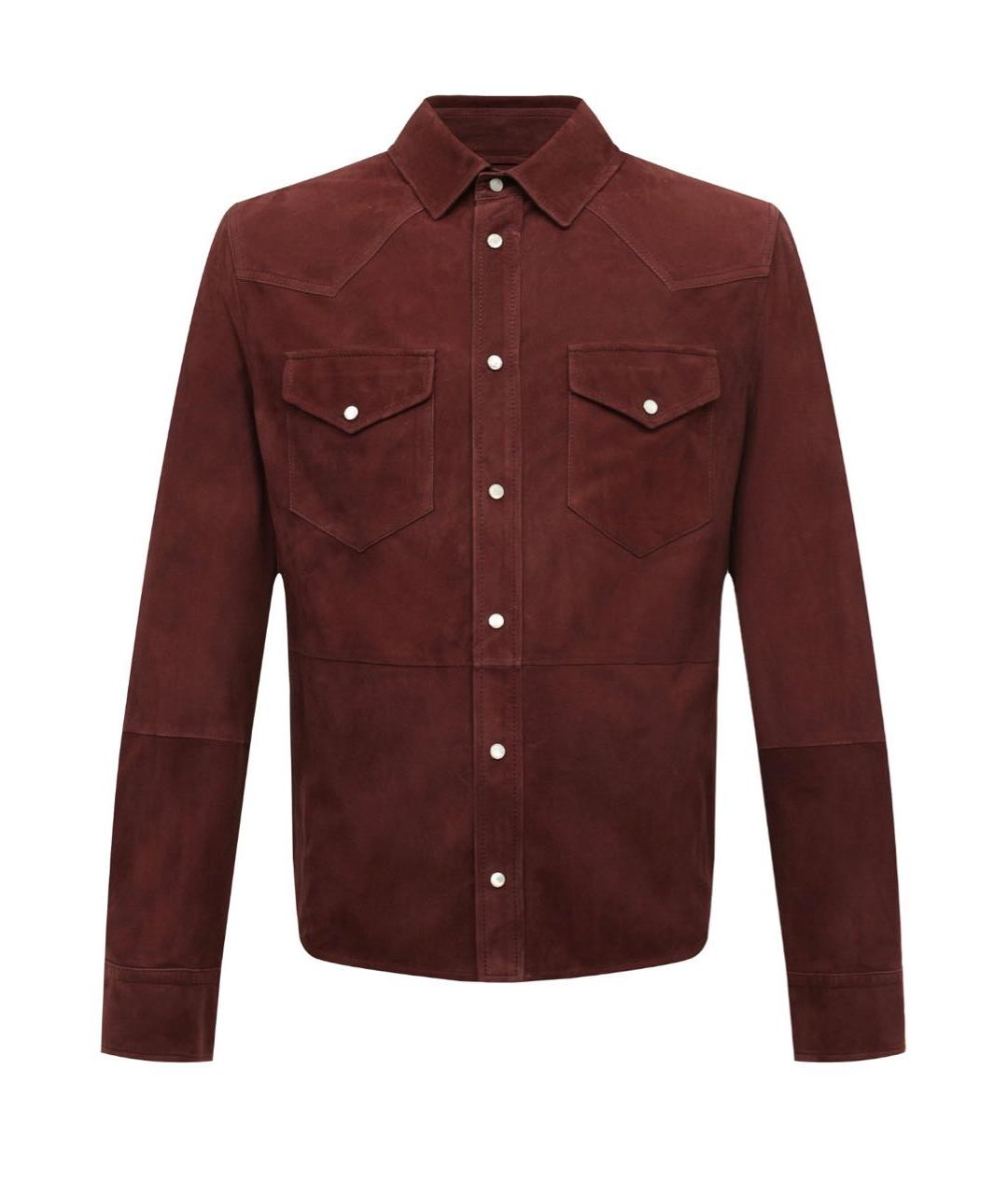 BRUNELLO CUCINELLI Бордовая замшевая куртка, фото 1