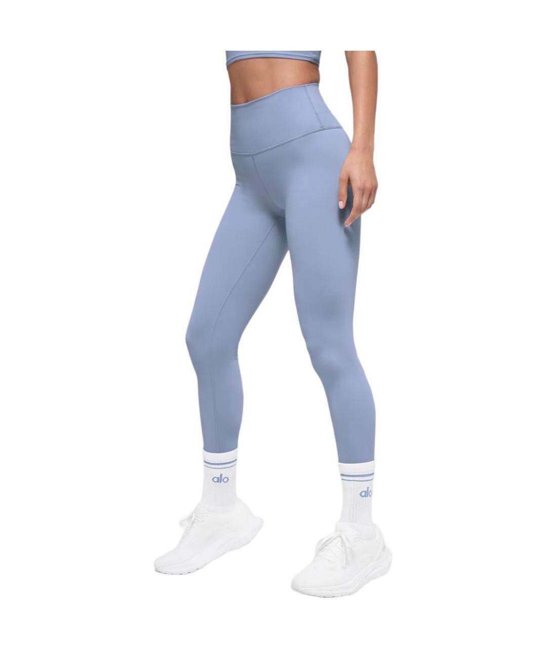 ALO YOGA Голубые леггинсы и велосипедки, фото 3
