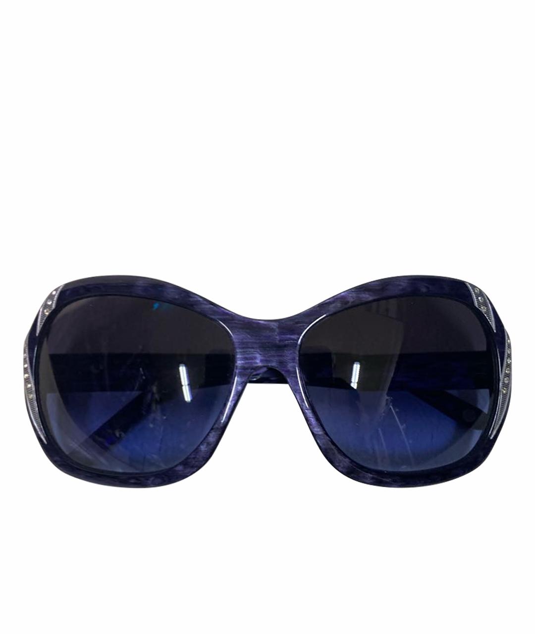 VERSACE Темно-синие пластиковые солнцезащитные очки, фото 1