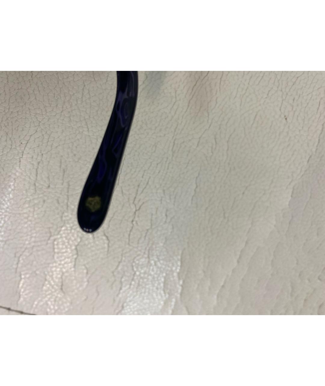 VERSACE Темно-синие пластиковые солнцезащитные очки, фото 5